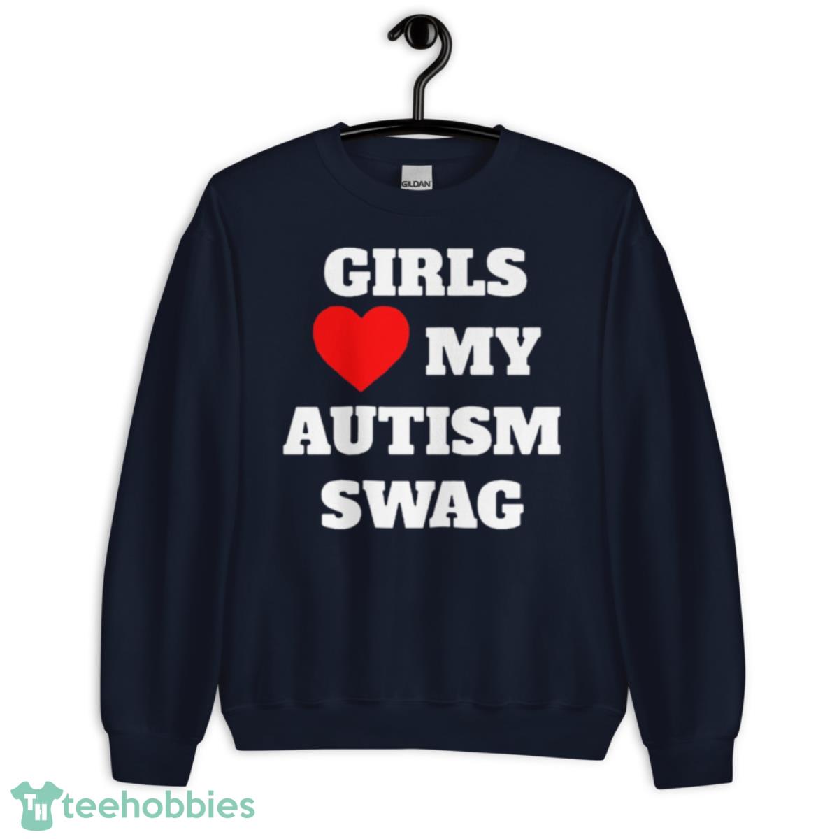 Girls My Autism Swag Shirt - Unisex Crewneck Sweatshirt-1