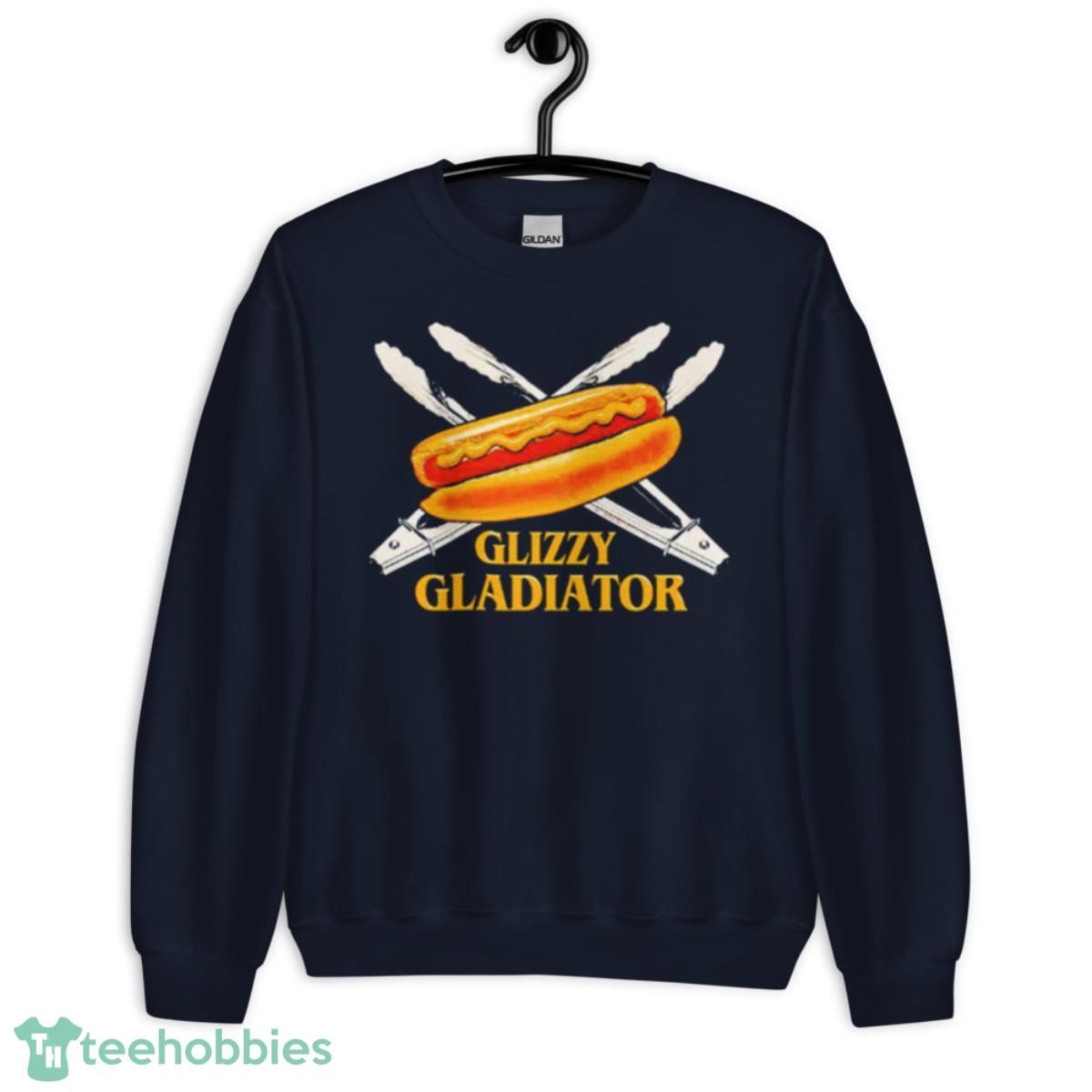 Glizzy Gladiator Hotdog Shirt - Unisex Crewneck Sweatshirt-1