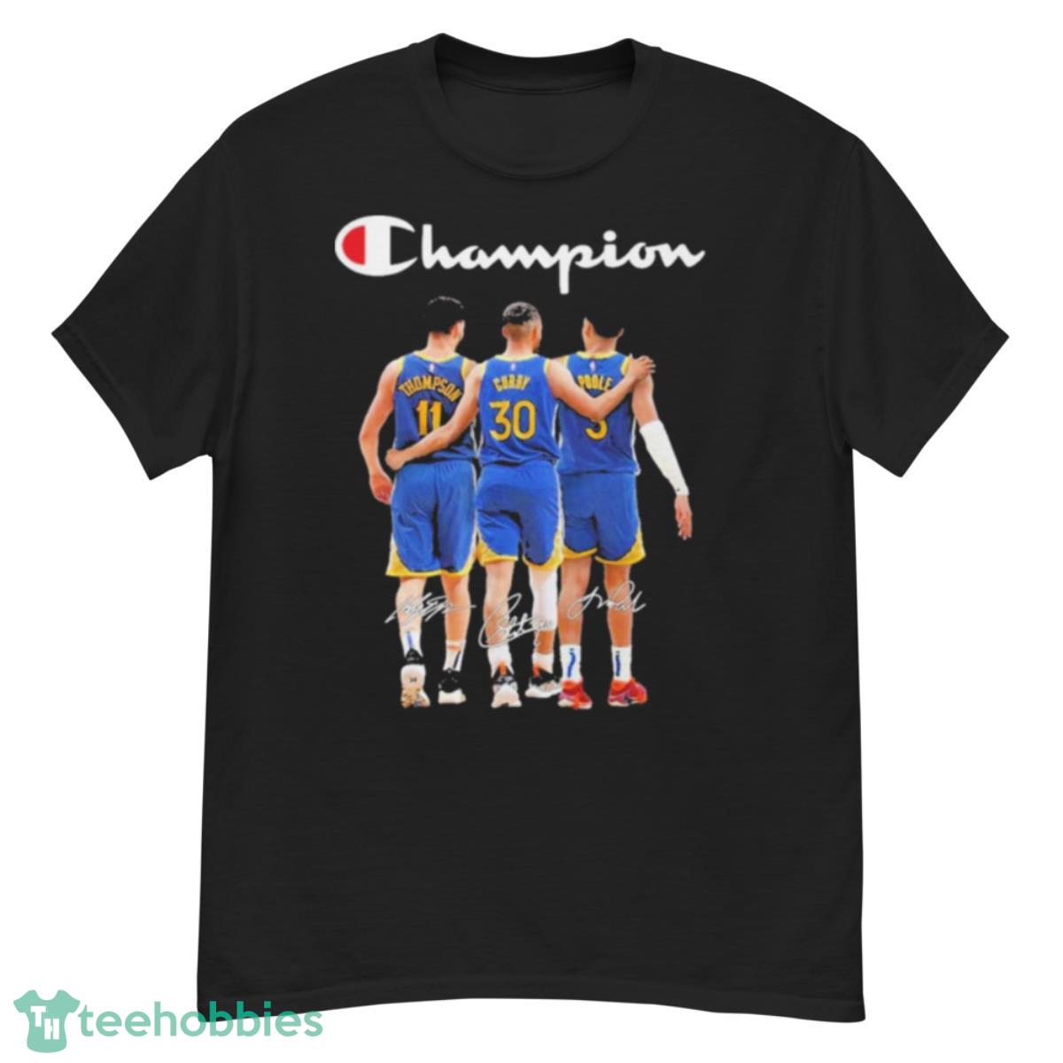 Golden State Warriors Thompson Curry And Poole Champions 2023 Signatures Shirt - G500 Men’s Classic T-Shirt