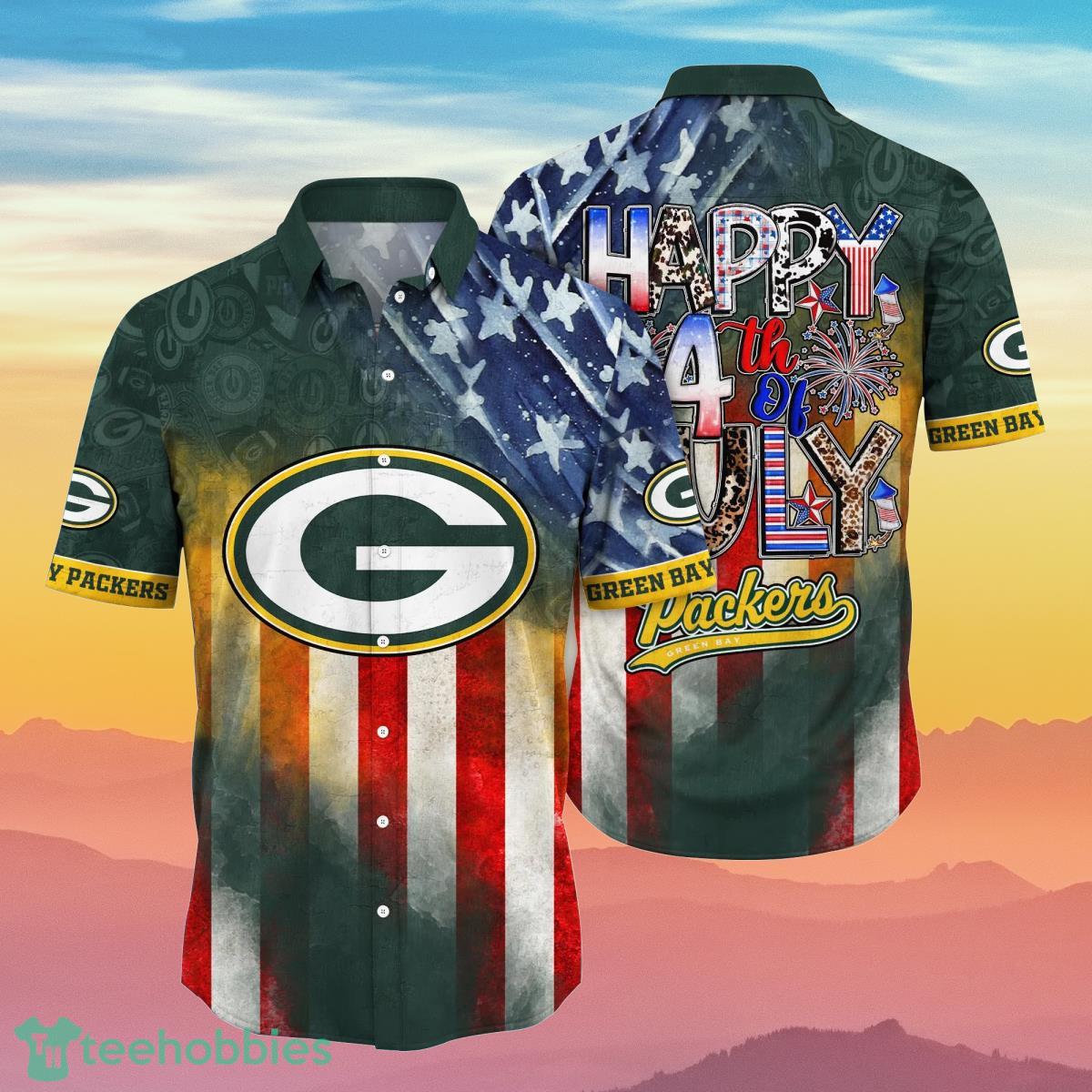 Green Bay Packers NFL Hawaiian Shirt 4th Of July Independence
