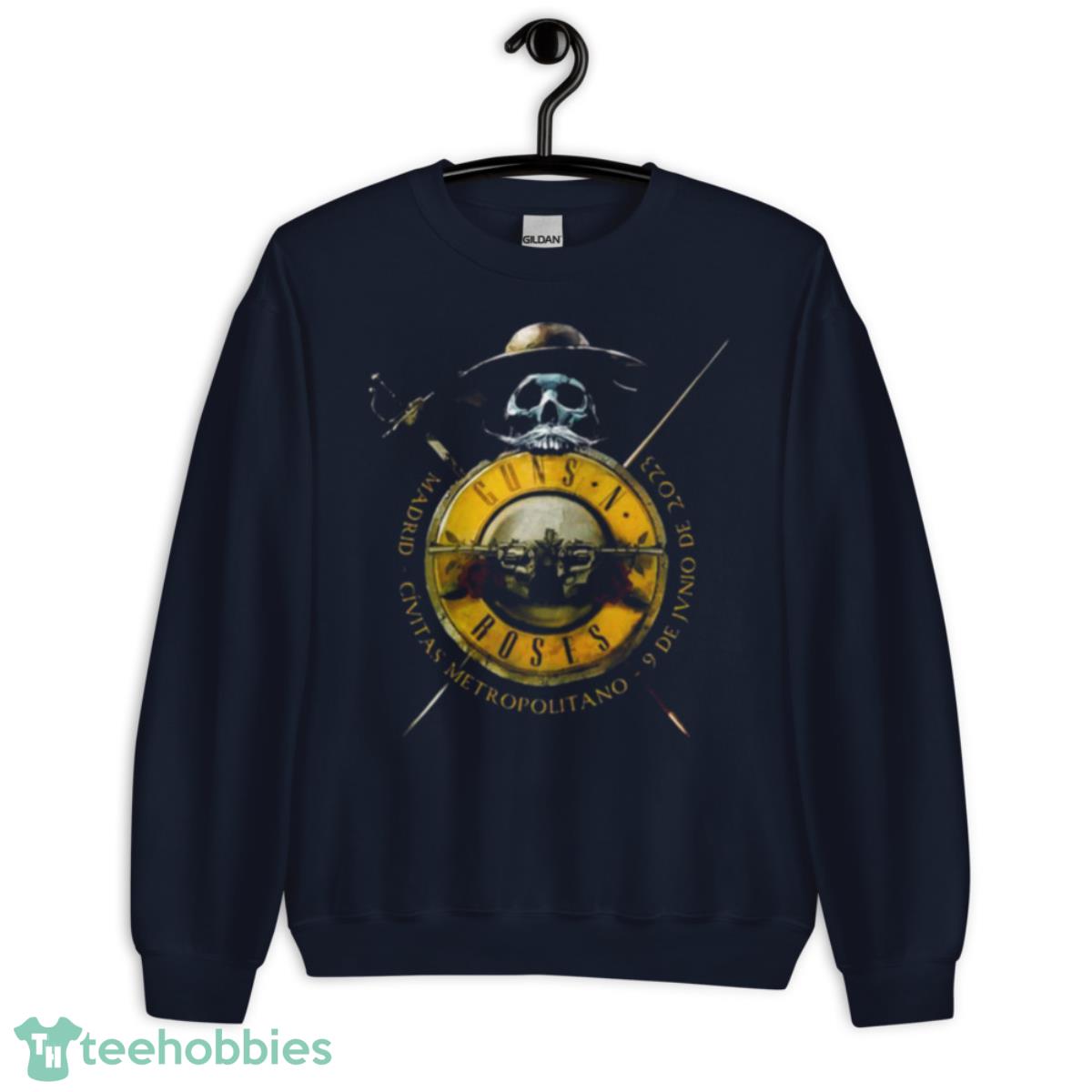 Guns N’ Roses Madrid Civitas Metropolitano 9 De Junio De 2023 Logo Shirt - Unisex Crewneck Sweatshirt-1