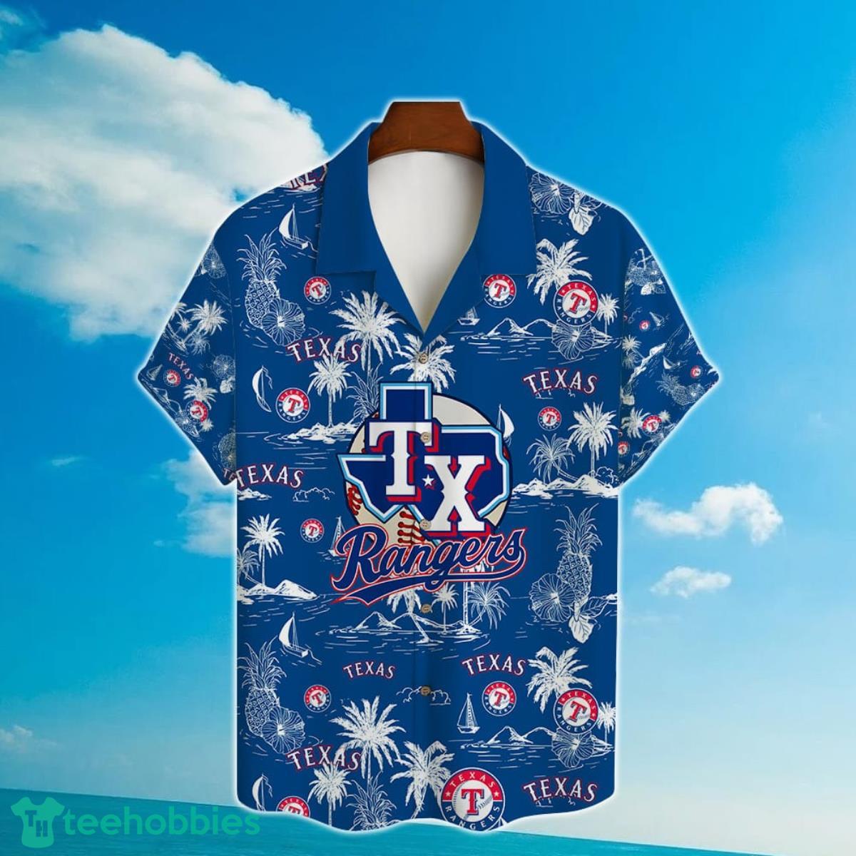 Hawaiian Shirt Texas Rangers Baseball Pattern Vintage Custom Name Product Photo 2