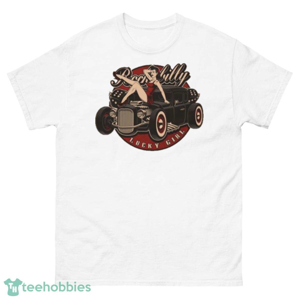 Hot Rod Retro Rockabilly Lucky Vintage Car Shirt - 500 Men’s Classic Tee Gildan
