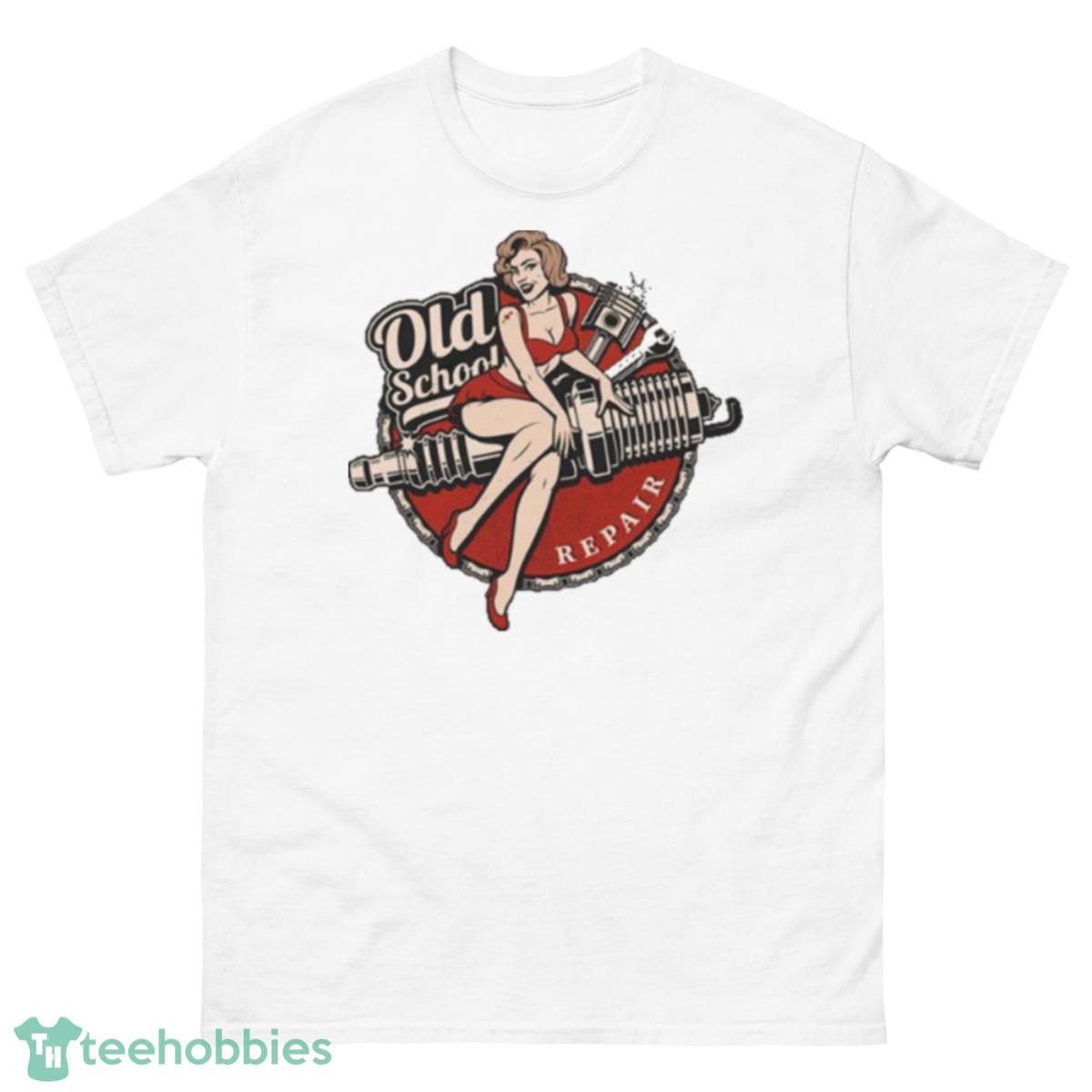 Rockabilly Girl Mechanic print ready shirt design - Buy t-shirt