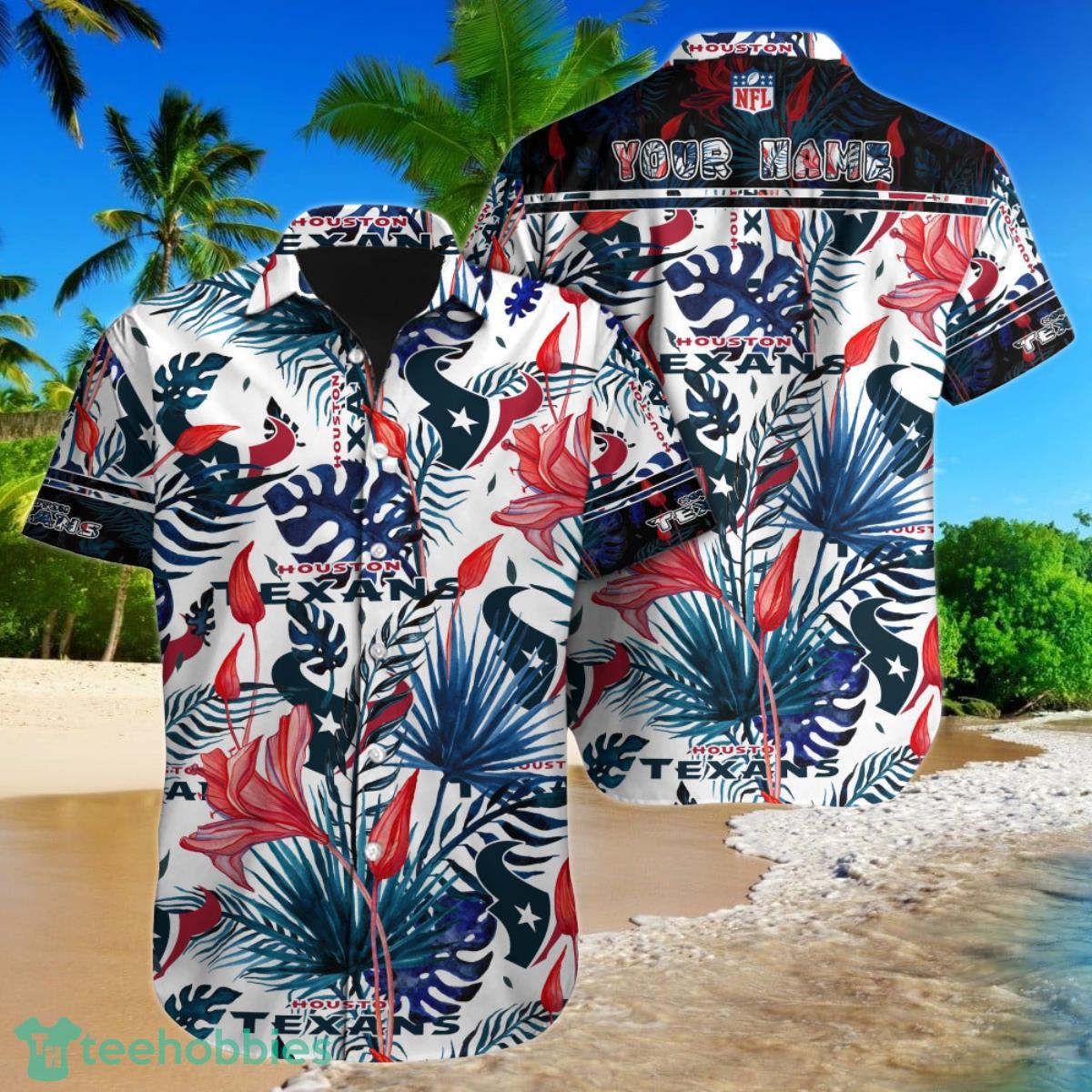 Houston Texans NFL Football Custom Name Hawaiian Shirt Best Gift For Loyal Fans Product Photo 1