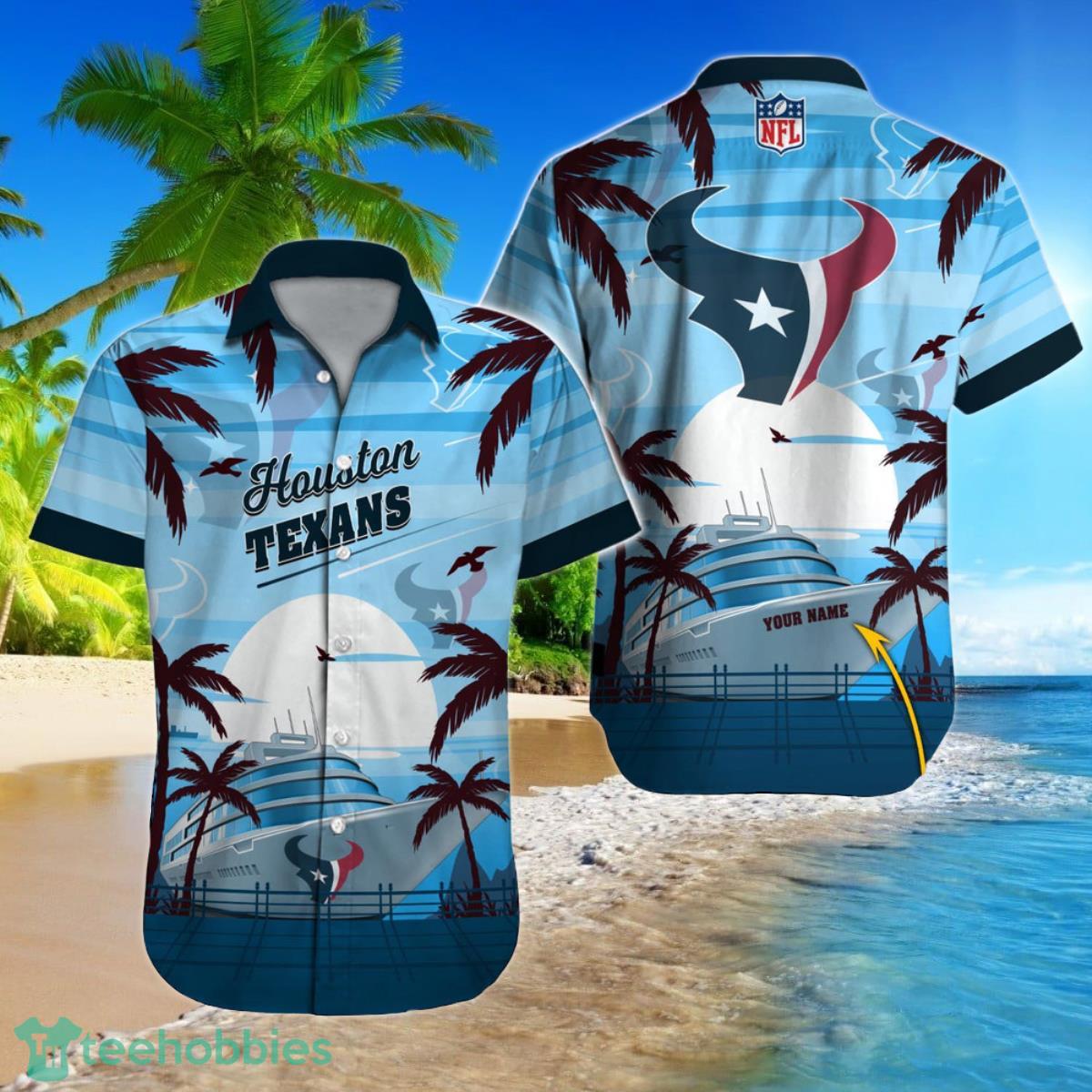Houston Texans NFL Football Custom Name Hawaiian Shirt For Men And Women Gift For Best Fans Product Photo 1