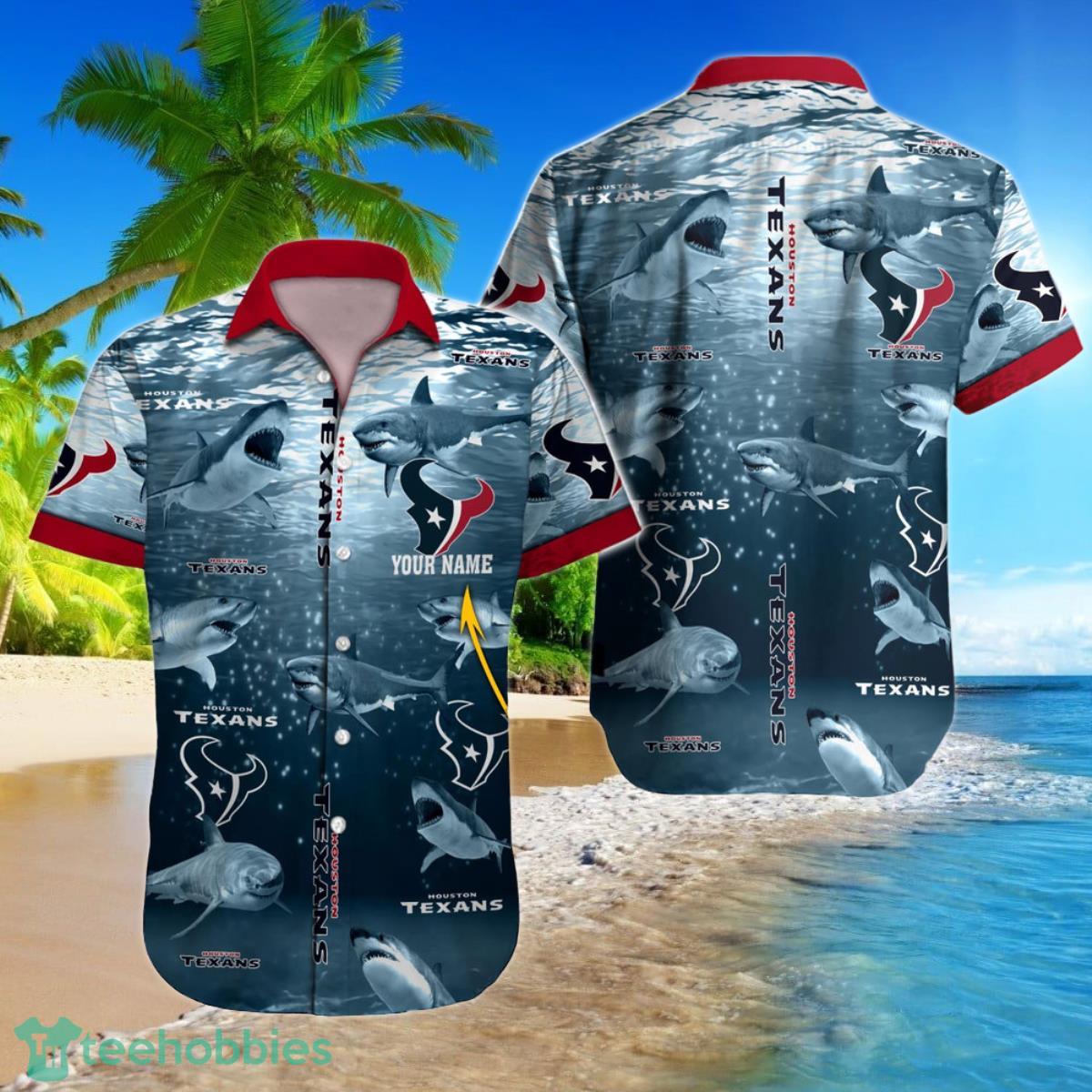 Houston Texans NFL Football Custom Name Hawaiian Shirt For Men Women Gift For Fans Product Photo 1