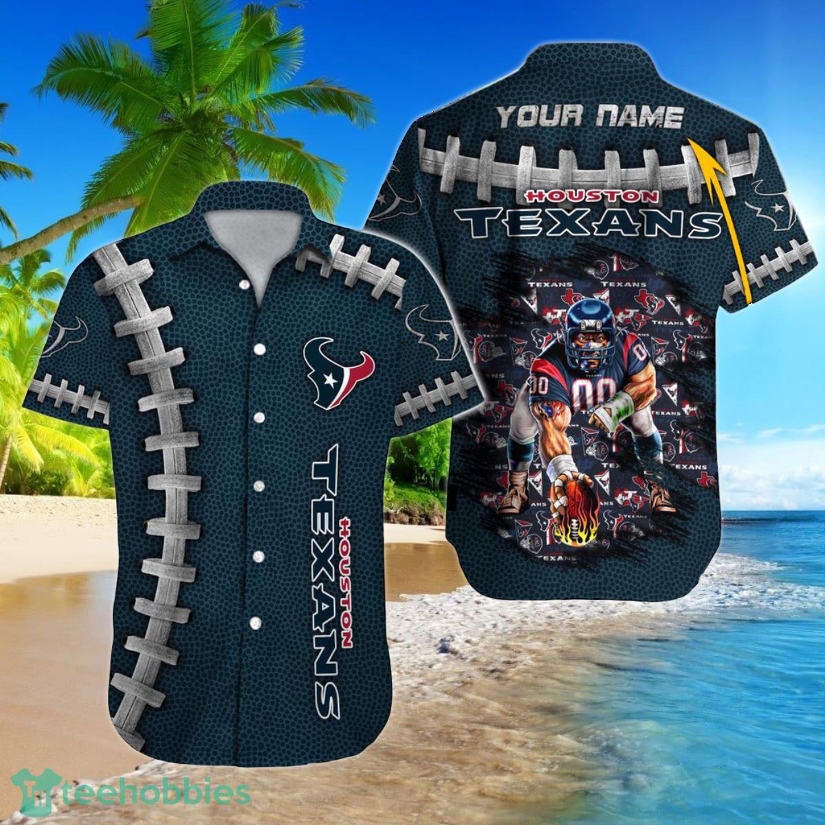Houston Texans NFL Football Custom Name Hawaiian Shirt For Men Women Gift For Real Fans Product Photo 1