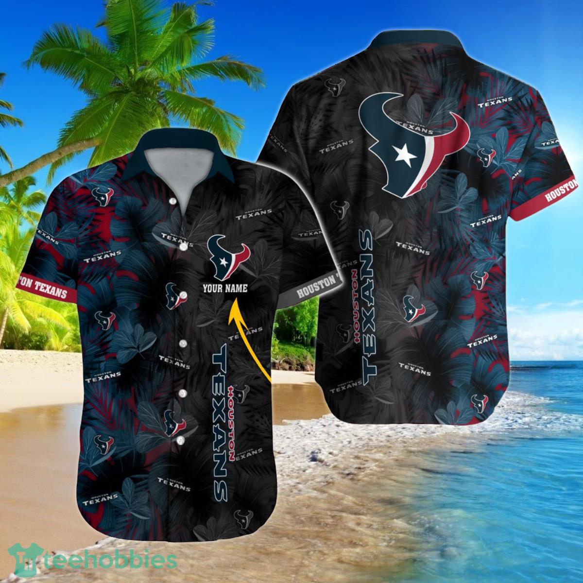 Houston Texans NFL Football Custom Name Hawaiian Shirt For Men Women Inspired Gift For Fans Product Photo 1