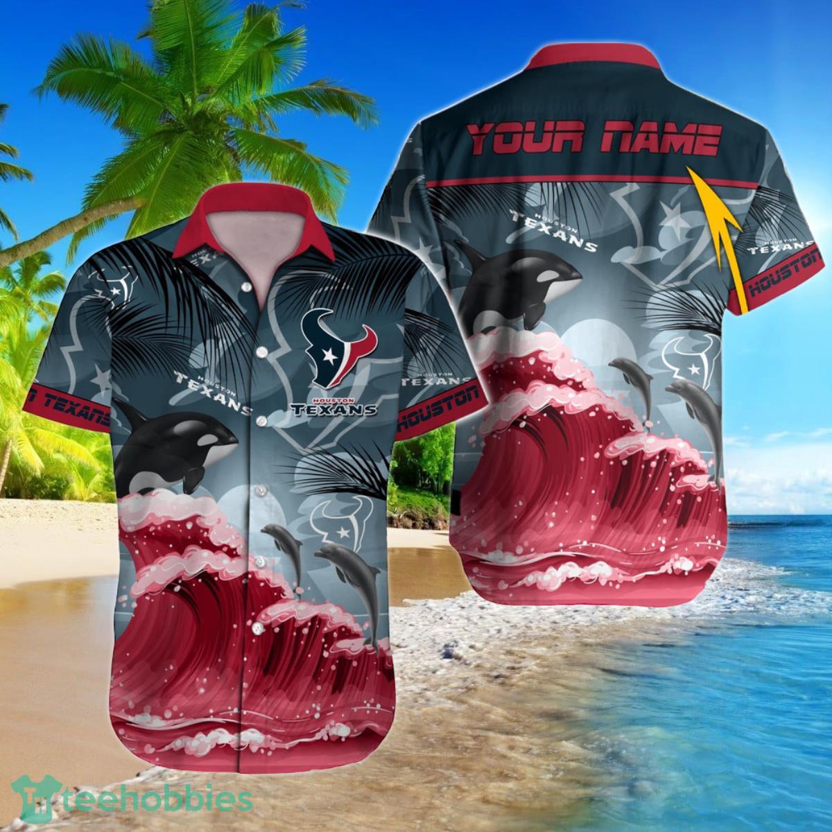 Houston Texans NFL Football Custom Name Hawaiian Shirt For Men Women Style Gift For Real Fans Product Photo 1