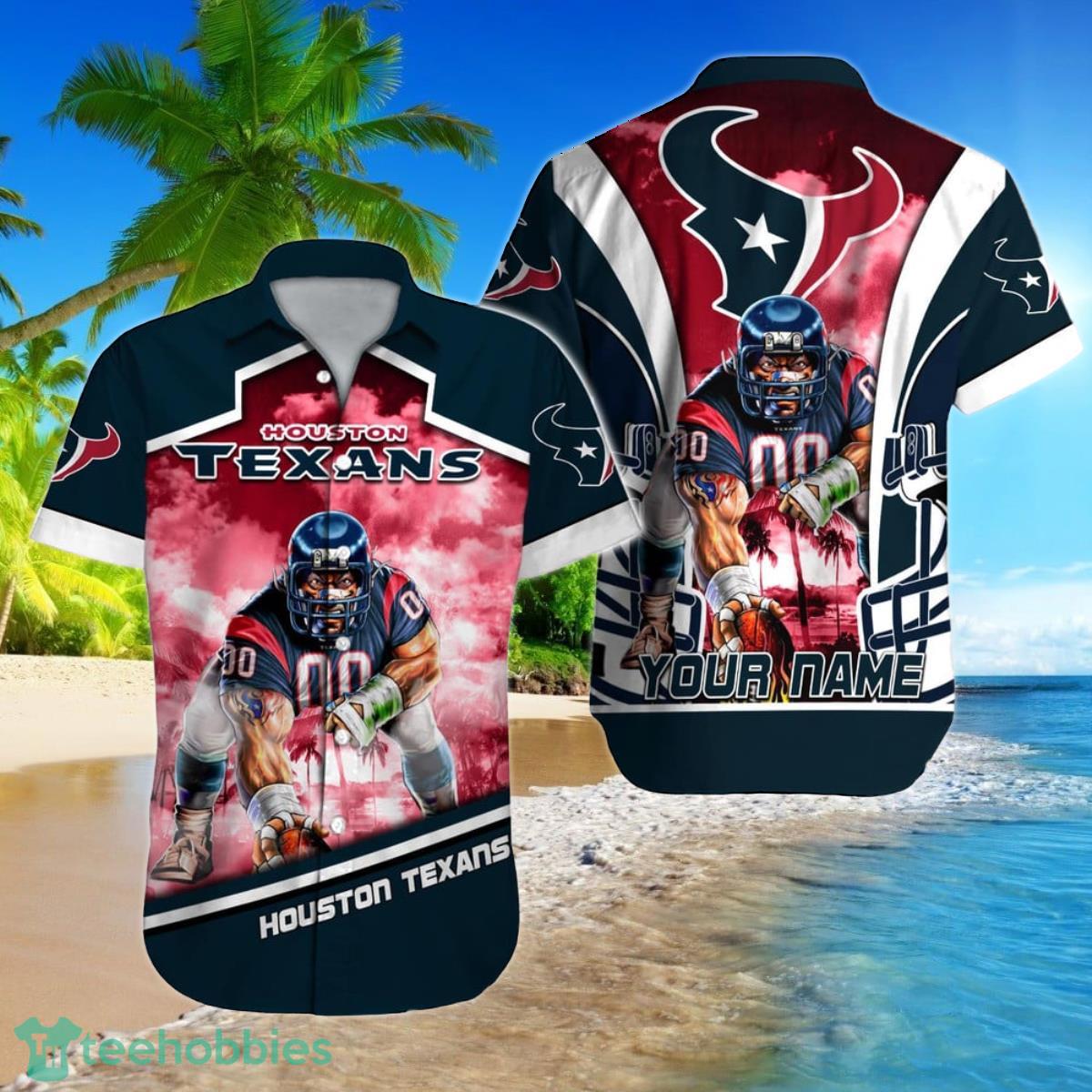 Houston Texans NFL Football Custom Name Hawaiian Shirt Gift For Fans Best Gift For Real Fans Product Photo 1