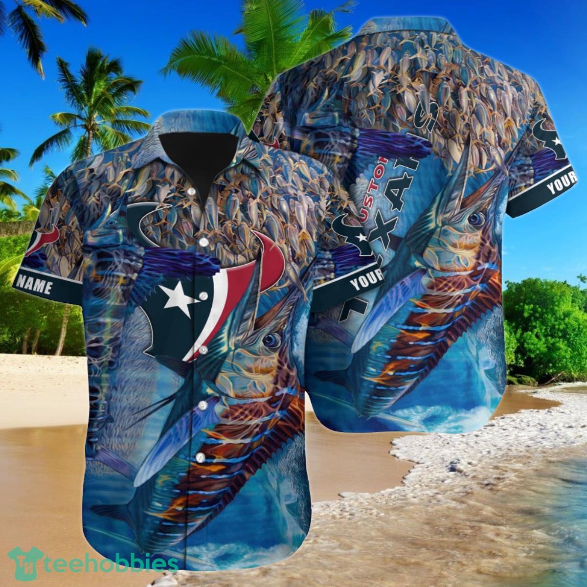 Houston Texans NFL Football Custom Name Hawaiian Shirt Ideal Gift For Fans