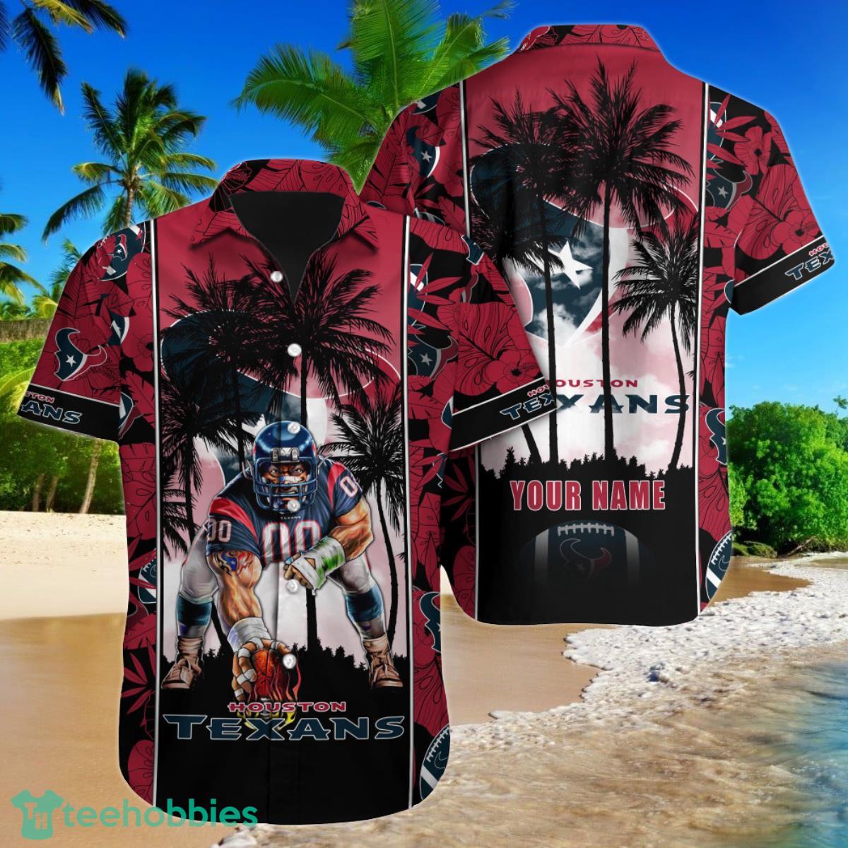 Houston Texans NFL Football Custom Name Hawaiian Shirt Ideal Gift For Loyal Fans Product Photo 1