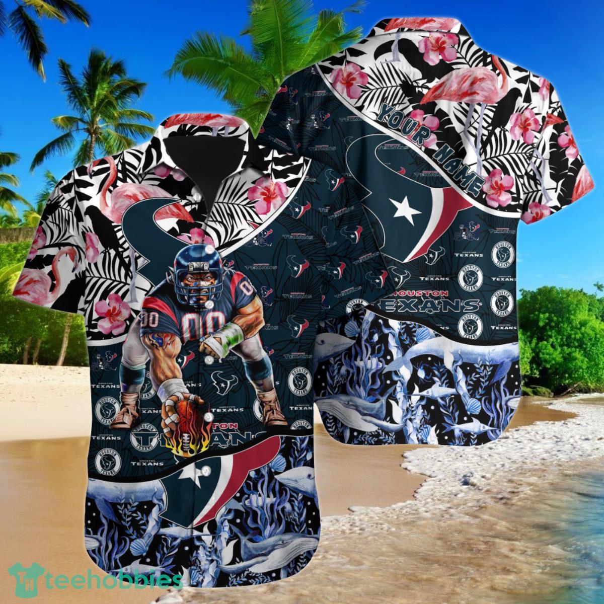 Houston Texans NFL Football Custom Name Hawaiian Shirt Ideal Gift For Men And Women Fans Product Photo 1