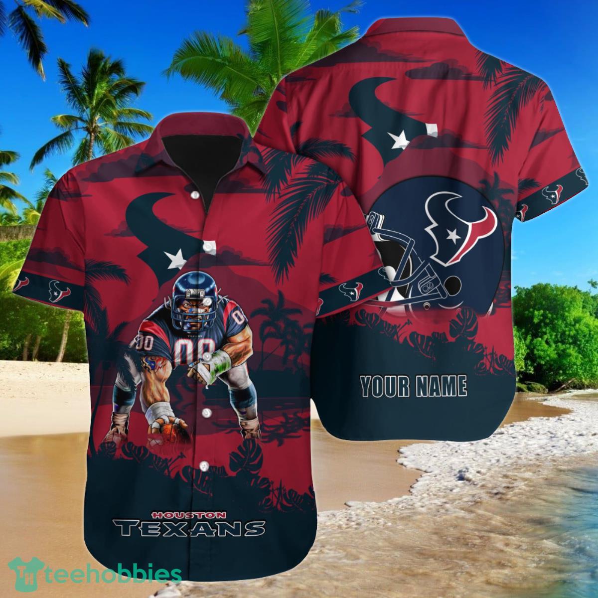 Houston Texans NFL Football Custom Name Hawaiian Shirt Special Gift For Fans Product Photo 1
