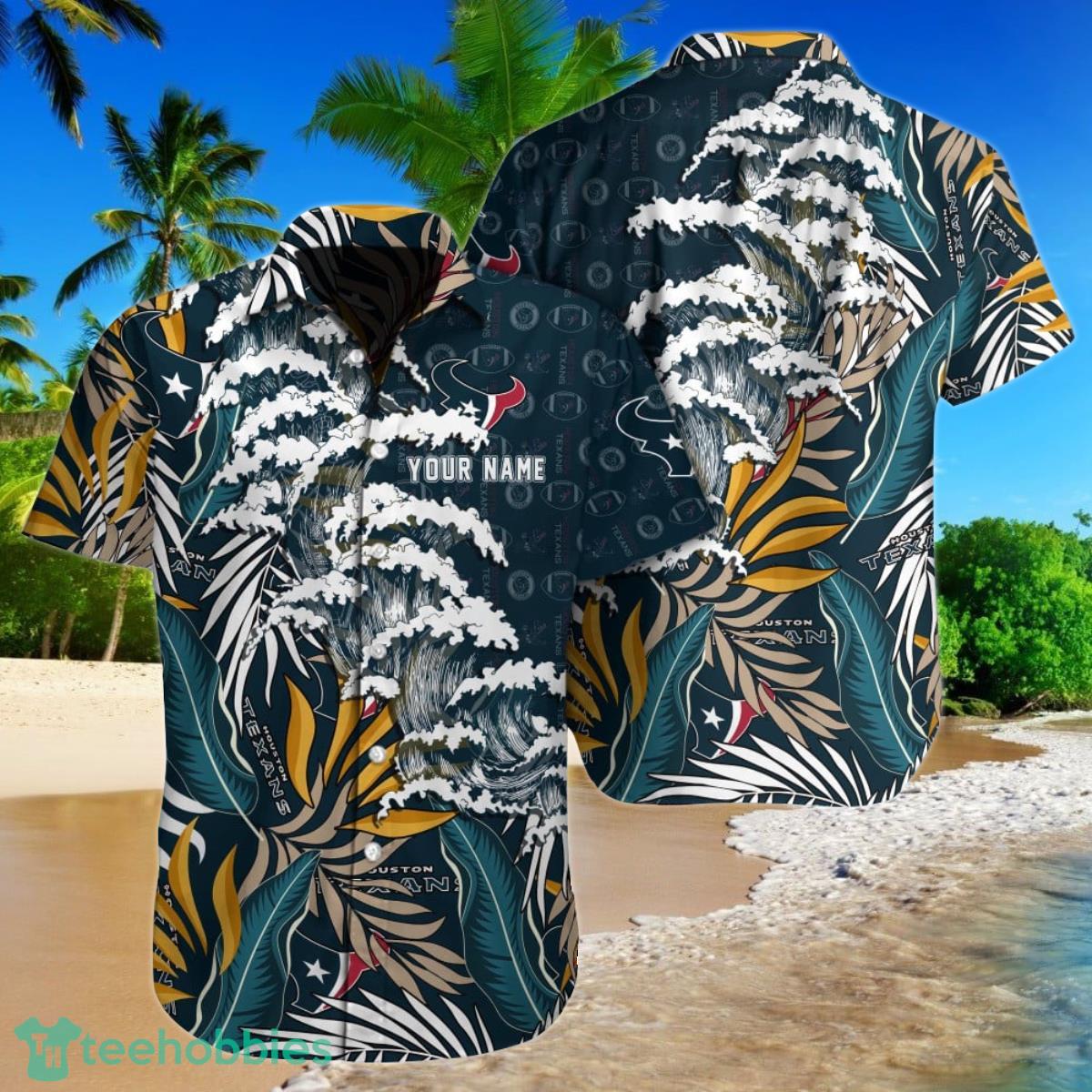 Houston Texans NFL Football Custom Name Hawaiian Shirt Style Gift For Real Fans Product Photo 1