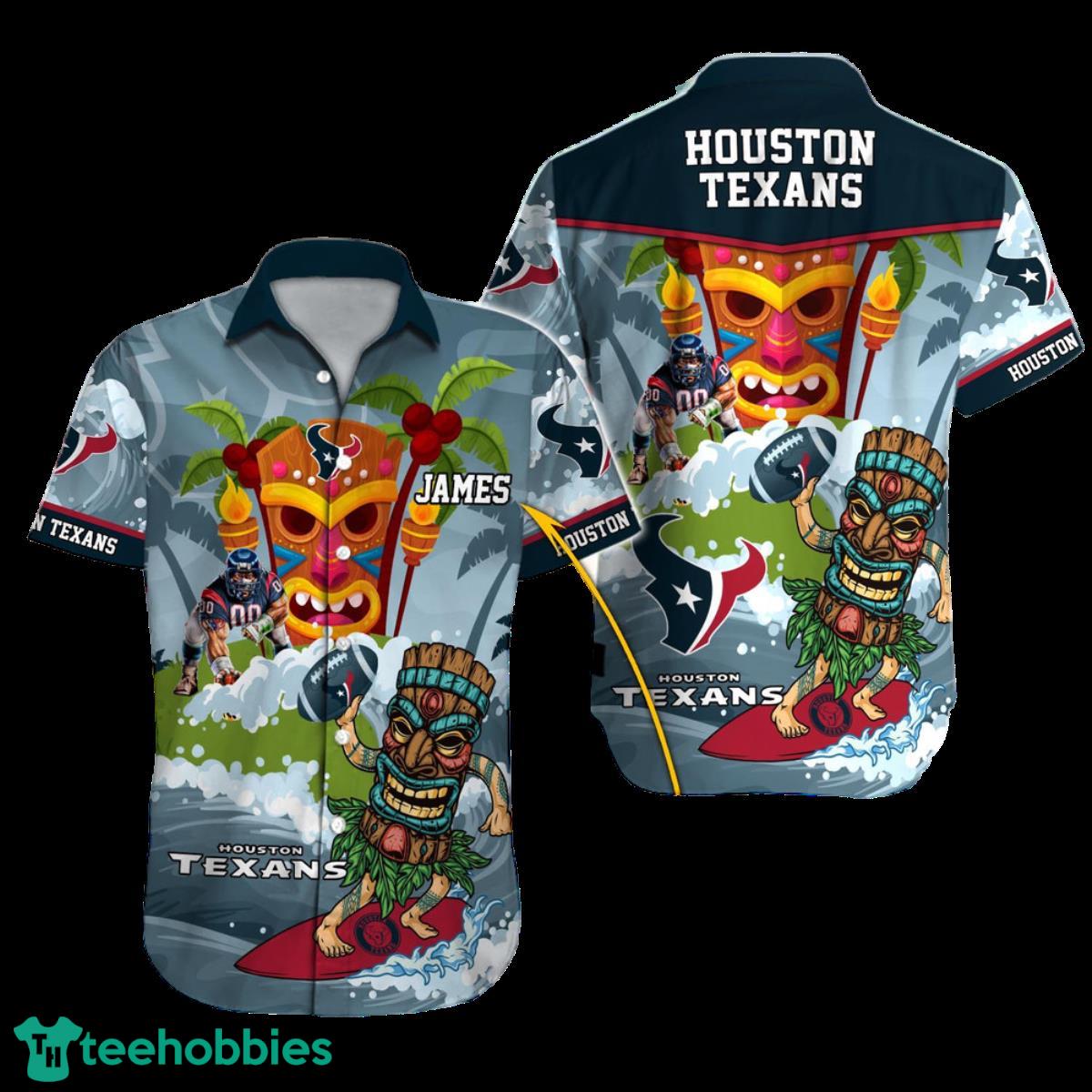 Houston Texans NFL Football Custom Name Hawaiian Shirt Unique Style For Fans Product Photo 1