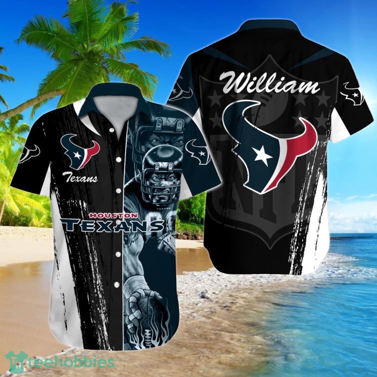 Houston Texans NFL Football Custom Name Hawaiian Shirt Unique Style For Real Fans Product Photo 1