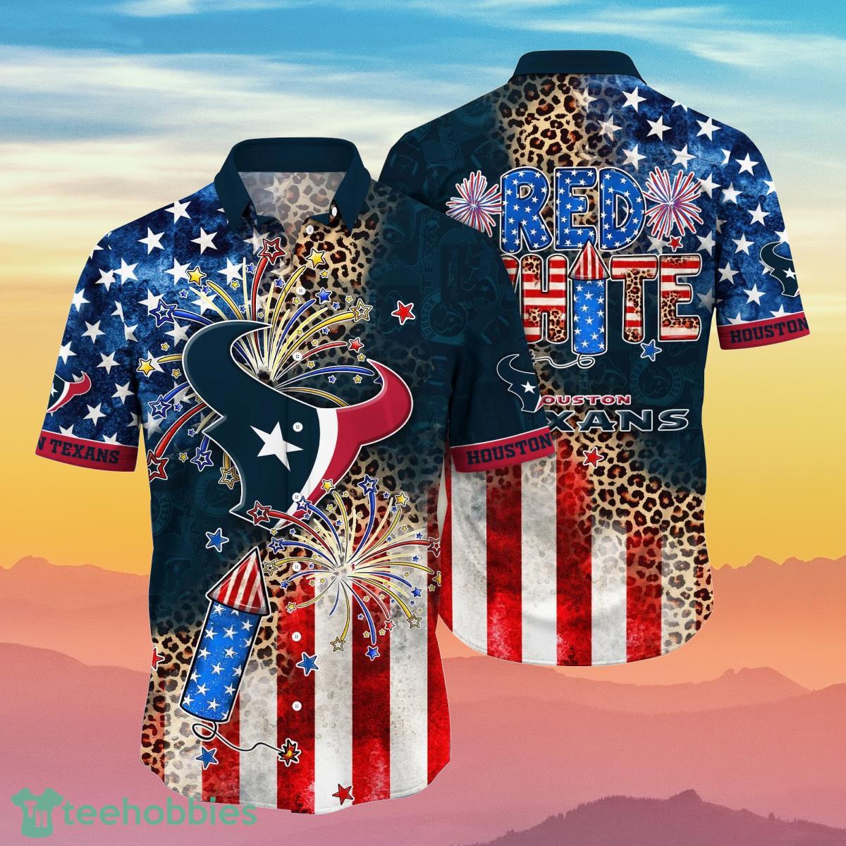 Houston Texans NFL Hawaiian Shirt 4th Of July Independence Day