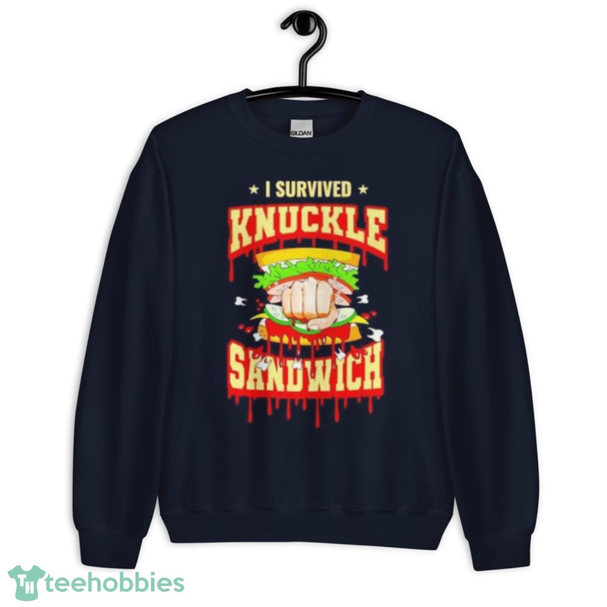 I Survived The Knuckle Sandwich Shirt - Unisex Crewneck Sweatshirt-1