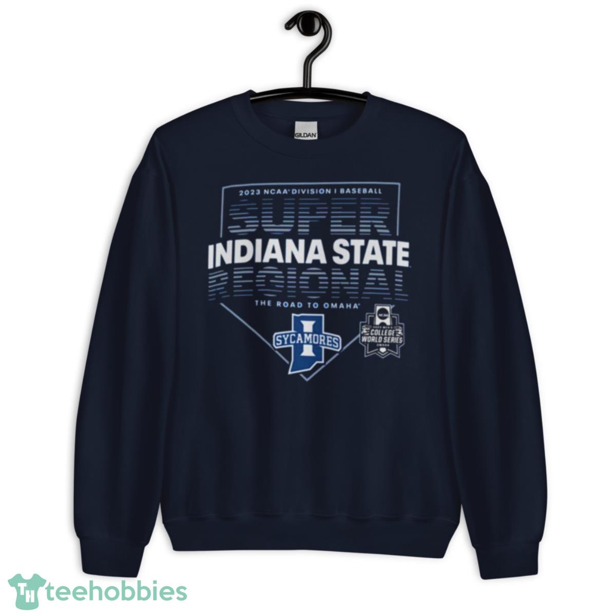 Indiana State Sycamores 2023 NCAA Division I Baseball Super Regional Fort Worth TX Shirt - Unisex Crewneck Sweatshirt-1