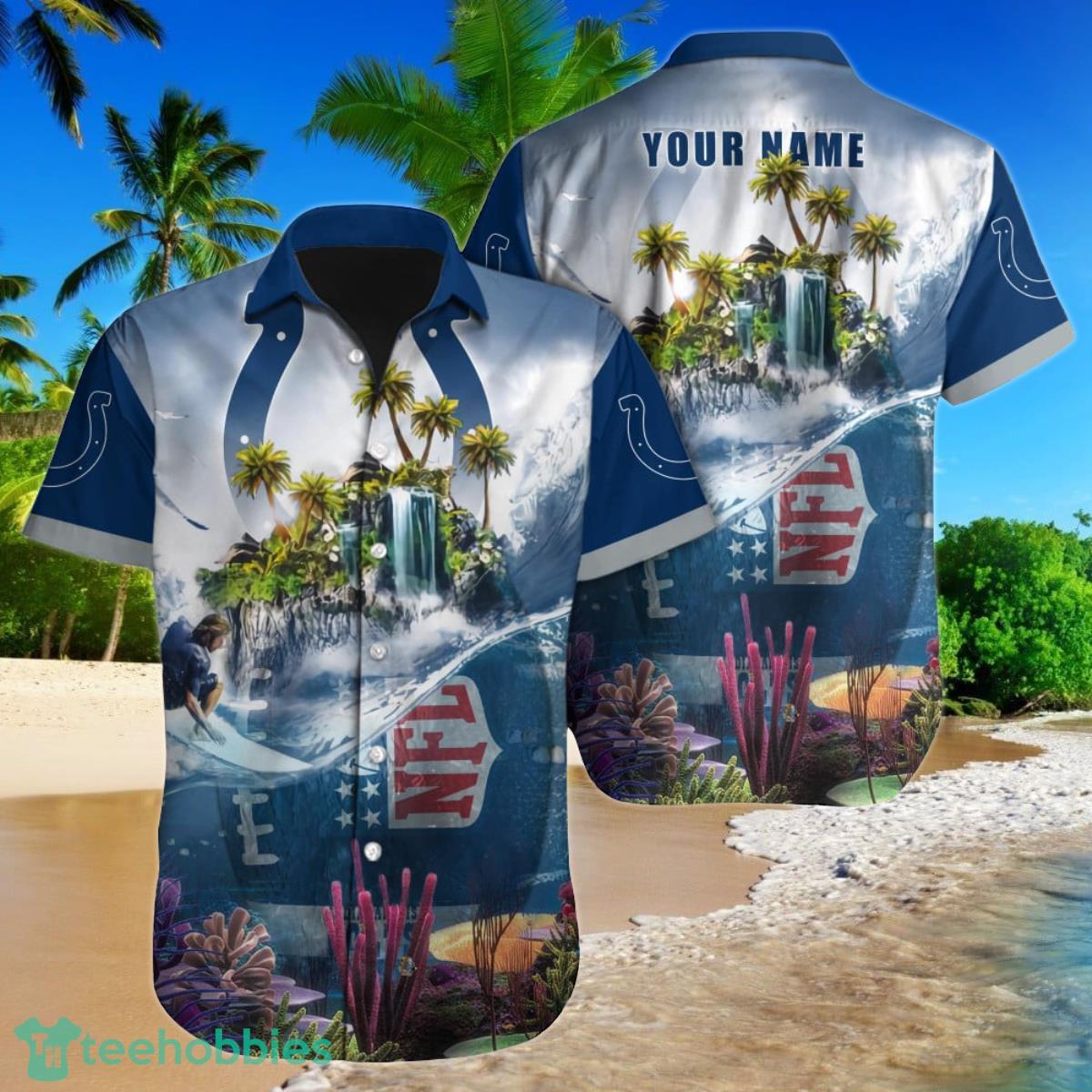 Indianapolis Colts NFL Football Custom Name Hawaiian Shirt Special Gift For Fans Product Photo 1