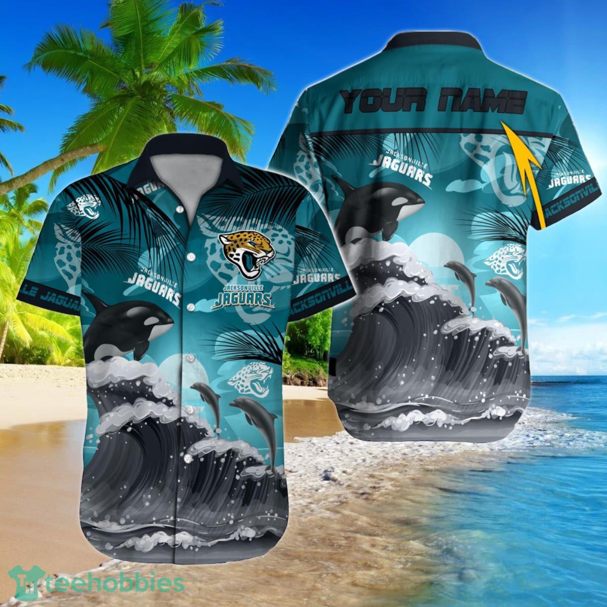 Jacksonville Jaguars NFL Football Custom Name Hawaiian Shirt For Men And Women Gift For Fans Product Photo 1
