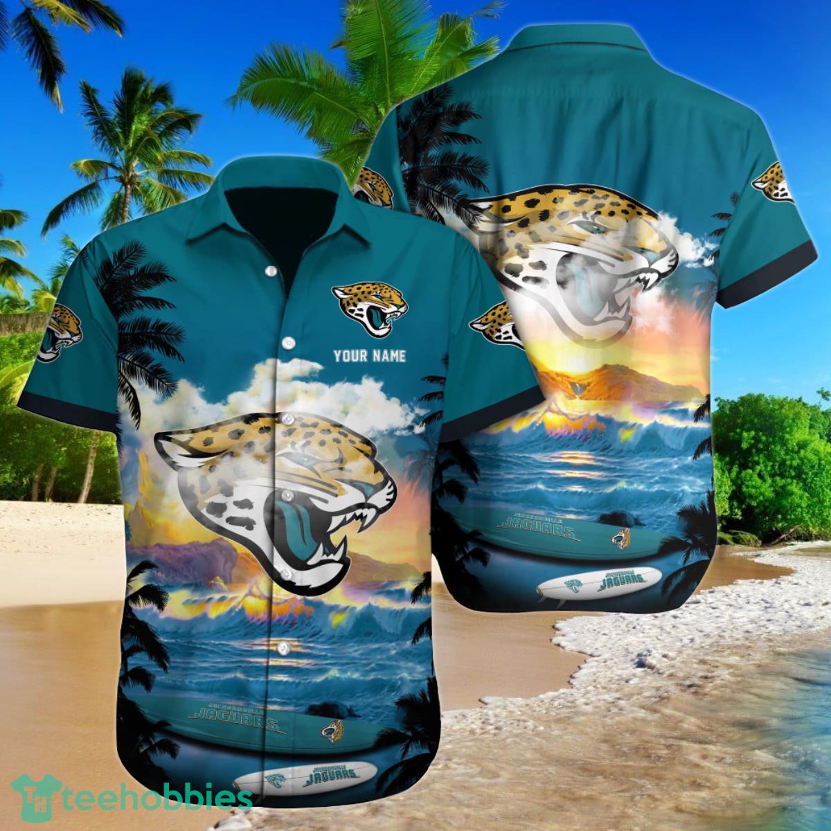 Jacksonville Jaguars NFL Football Custom Name Hawaiian Shirt For Men Women Gift For Fans Product Photo 1