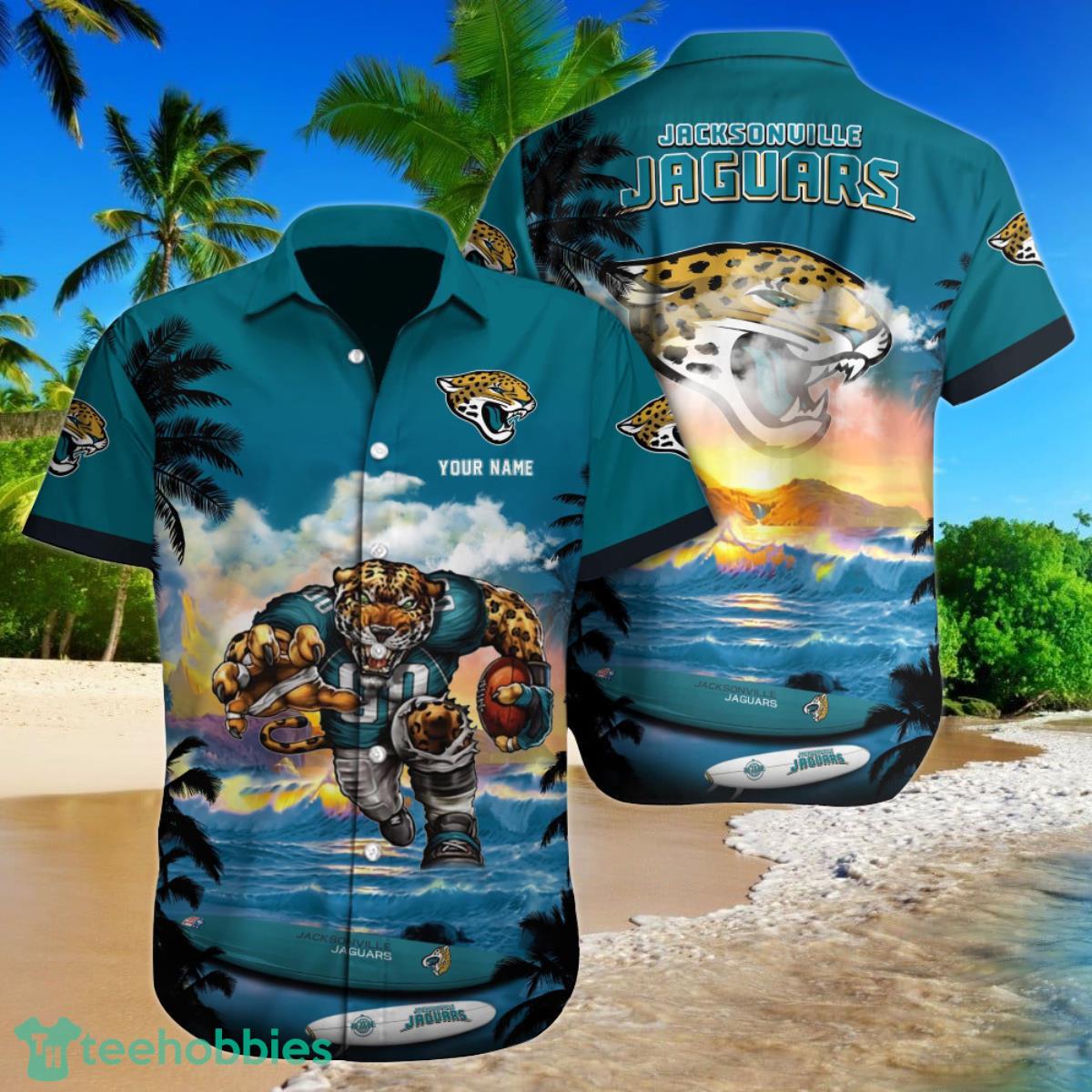 Jacksonville Jaguars NFL Football Custom Name Hawaiian Shirt For Men Women Ideal Gift For Fans Product Photo 1
