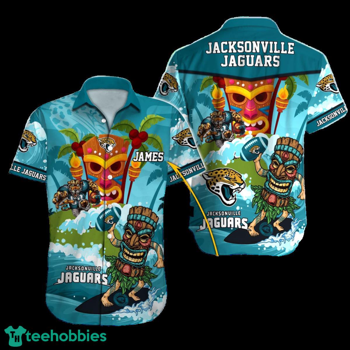 Jacksonville Jaguars NFL Football Custom Name Hawaiian Shirt Gift For Fans Product Photo 1