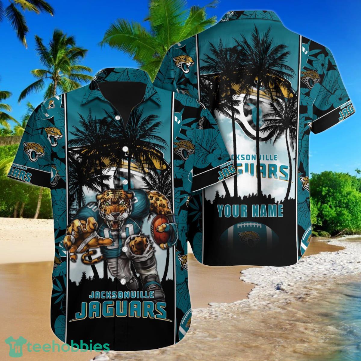 Jacksonville Jaguars NFL Football Custom Name Hawaiian Shirt Ideal Gift For Loyal Fans Product Photo 1