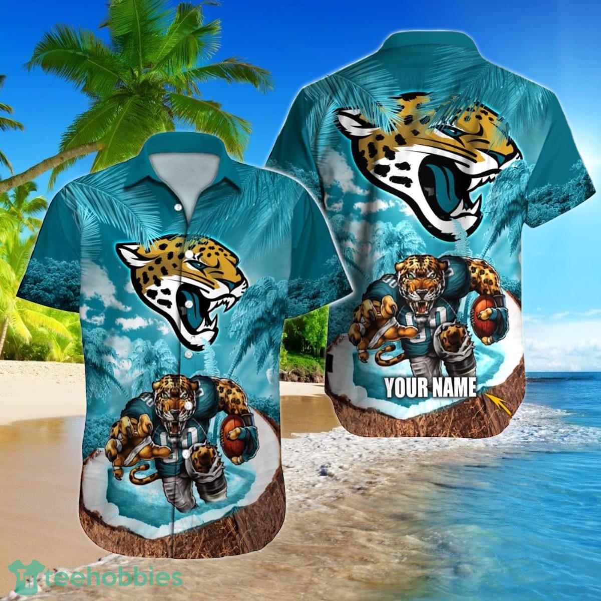 Jacksonville Jaguars NFL Football Custom Name Hawaiian Shirt Ideal Gift For Men And Women Fans Product Photo 1