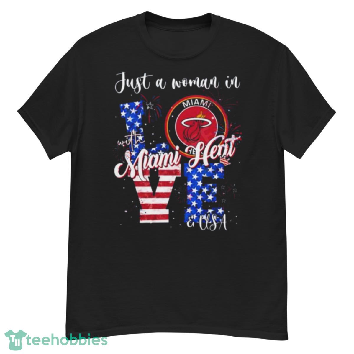 Just A Woman In Love With Miami Heat And USA Shirt - G500 Men’s Classic T-Shirt