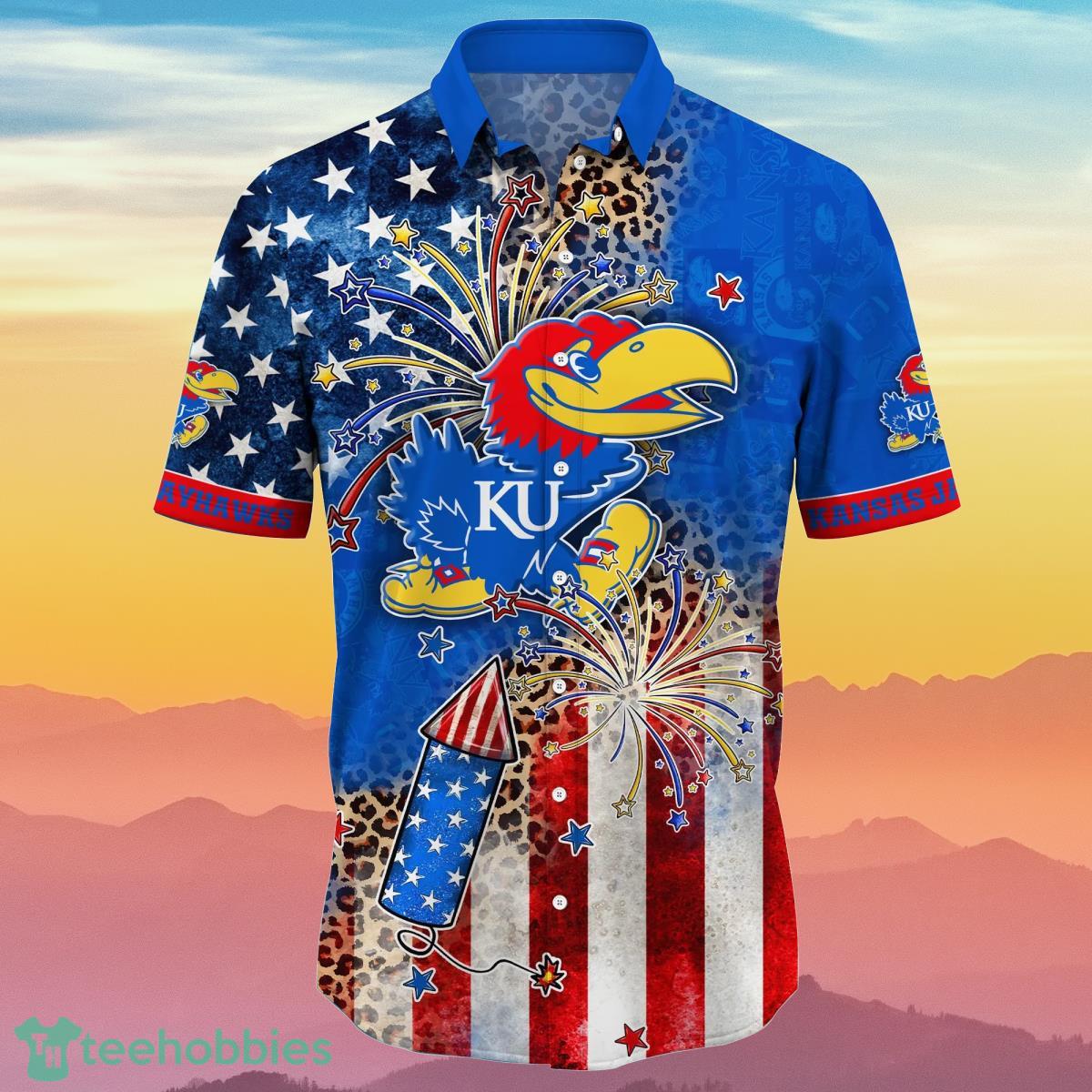 Kansas Jayhawks NCAA2 Hawaiian Shirt 4th Of July Independence Day Ideal Gift For Men And Women Fans Product Photo 2