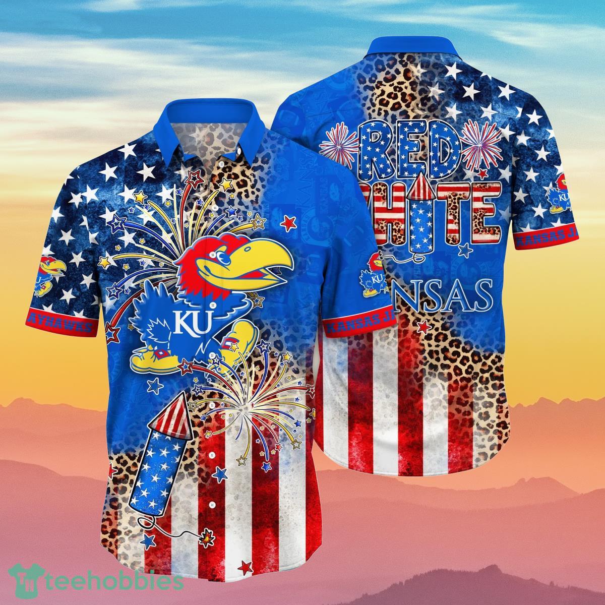 Kansas Jayhawks NCAA2 Hawaiian Shirt 4th Of July Independence Day Ideal Gift For Men And Women Fans Product Photo 1