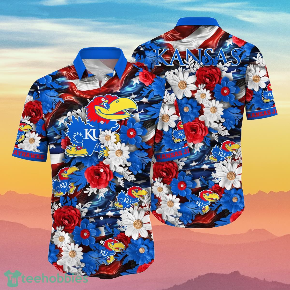 Kansas Jayhawks NCAA2 Hawaiian Shirt 4th Of July Independence Day Special Gift For Men And Women Fans Product Photo 1