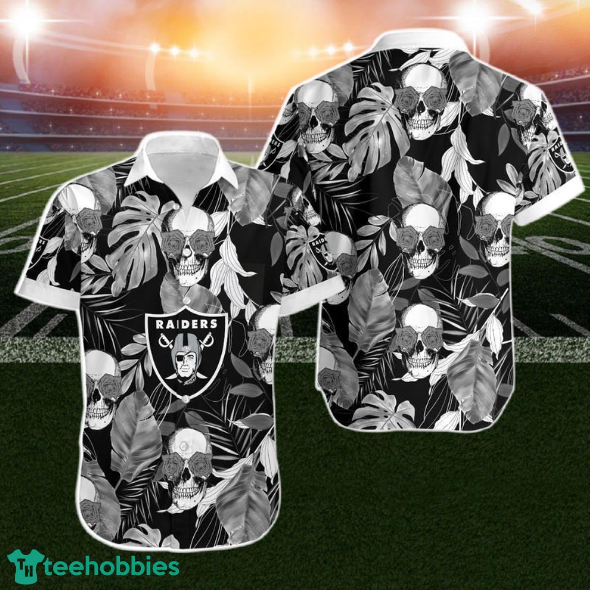 Las Vegas Raiders Coconut Leaves And Skulls Hawaii Shirt For Men Women Product Photo 1