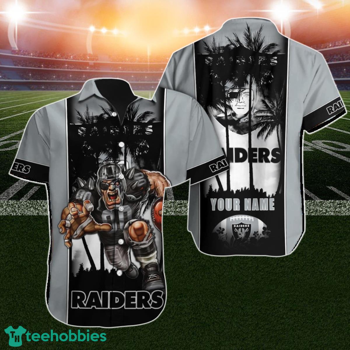 Las Vegas Raiders Hawaiian Shirt NFL Custom Name For Men Women For Fans Product Photo 1