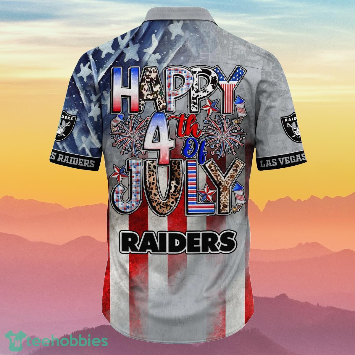 Las Vegas Raiders American Flag Logo Hawaiian Shirt Vacation Gift For Men  And Women Gift - Banantees