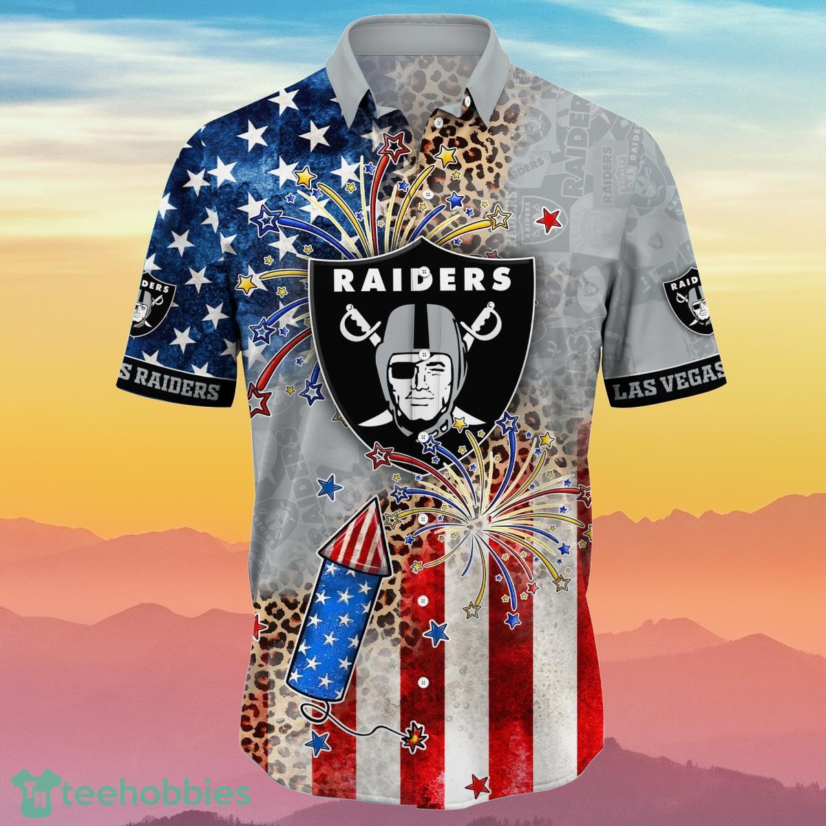 Las Vegas Raiders NFL Hawaiian Shirt 4th Of July Independence Day Ideal Gift  For Men And Women Fans