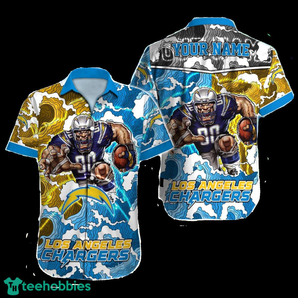 Los Angeles Chargers NFL Football Custom Name Hawaiian Shirt Best Gift For Fans Product Photo 1