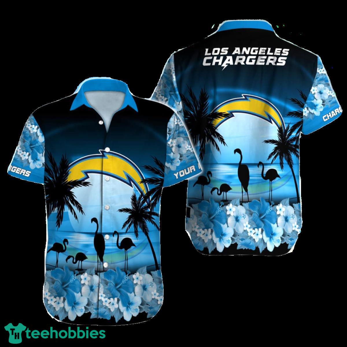 Los Angeles Chargers NFL Football Custom Name Hawaiian Shirt Ideal Gift For Fans Product Photo 1