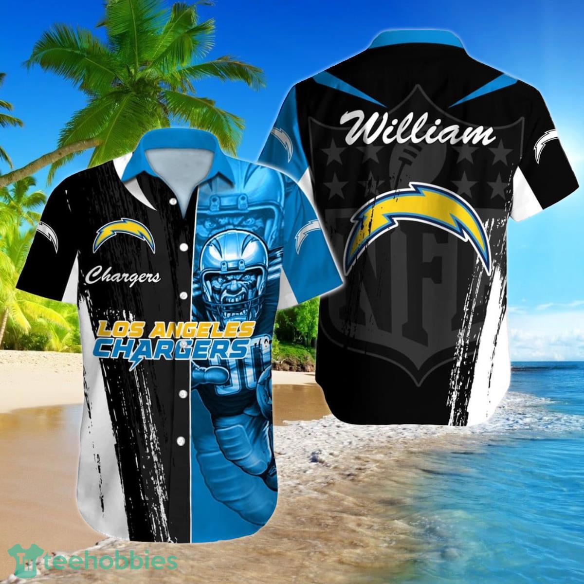 Los Angeles Chargers NFL Football Custom Name Hawaiian Shirt Ideal Gift For Men And Women Fans Product Photo 1