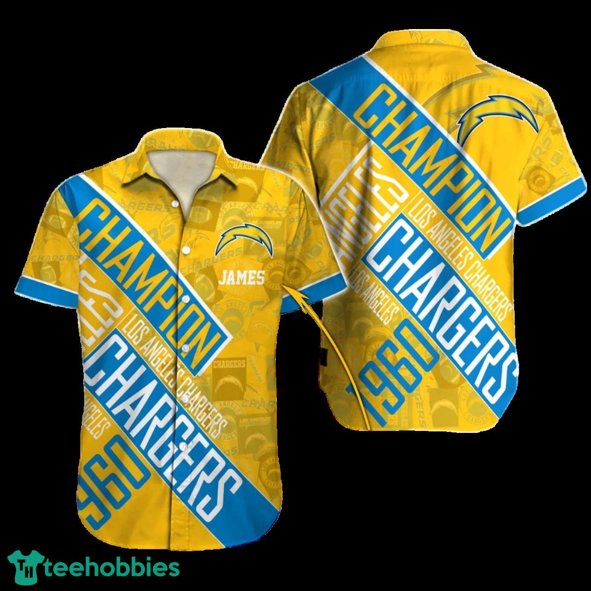 Los Angeles Chargers NFL Football Custom Name Hawaiian Shirt Ideal Gift For Men Women Fans Product Photo 1
