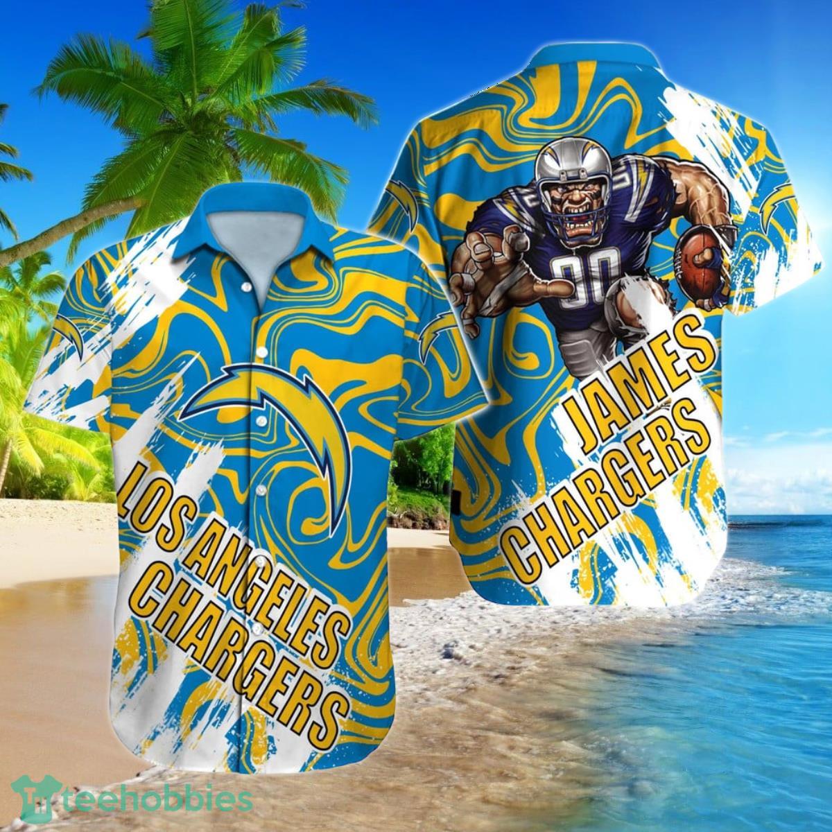 Los Angeles Chargers NFL Football Custom Name Hawaiian Shirt Special Gift For Loyal Fans Product Photo 1