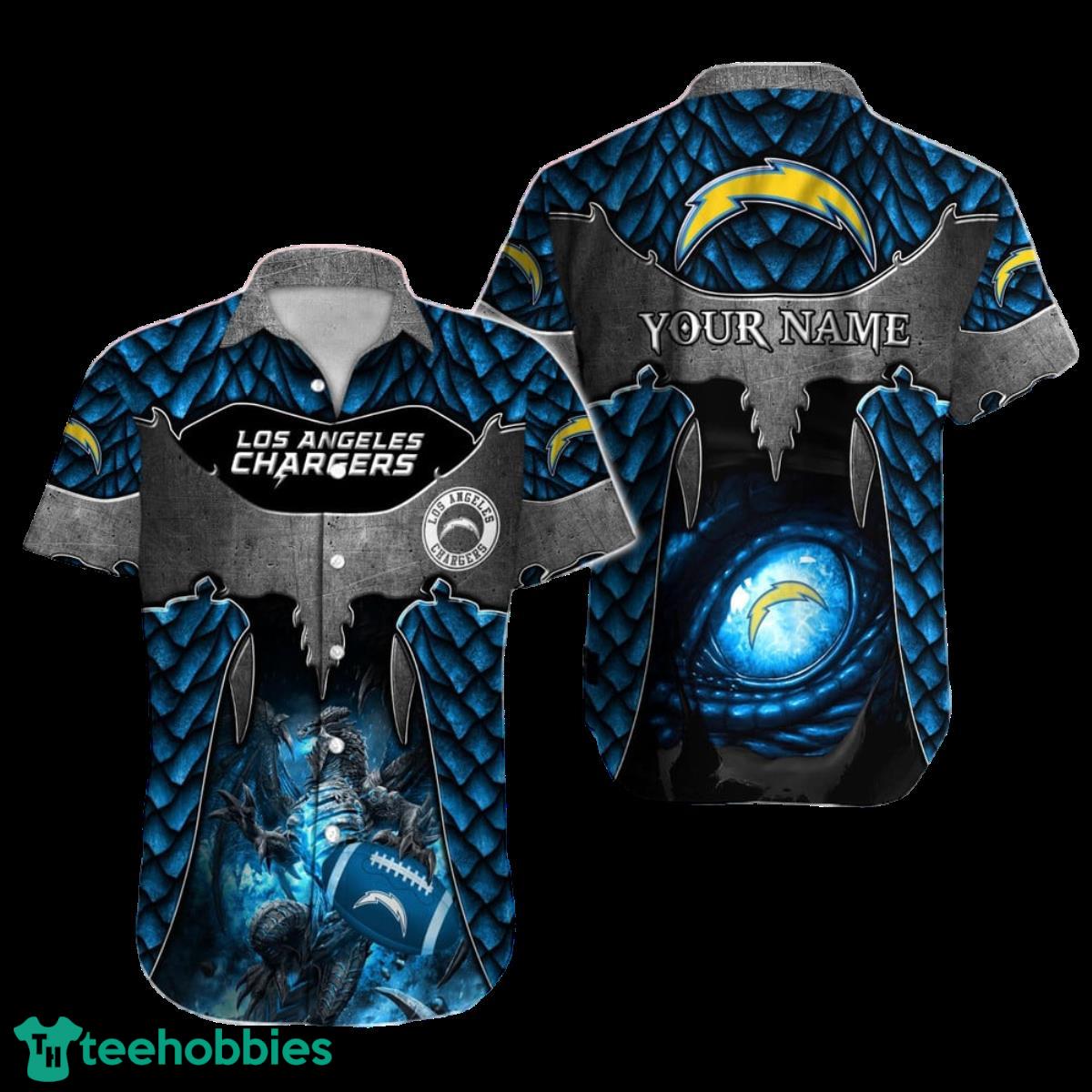 Los Angeles Chargers NFL Football Custom Name Hawaiian Shirt Special Gift For Men And Women Fans Product Photo 1