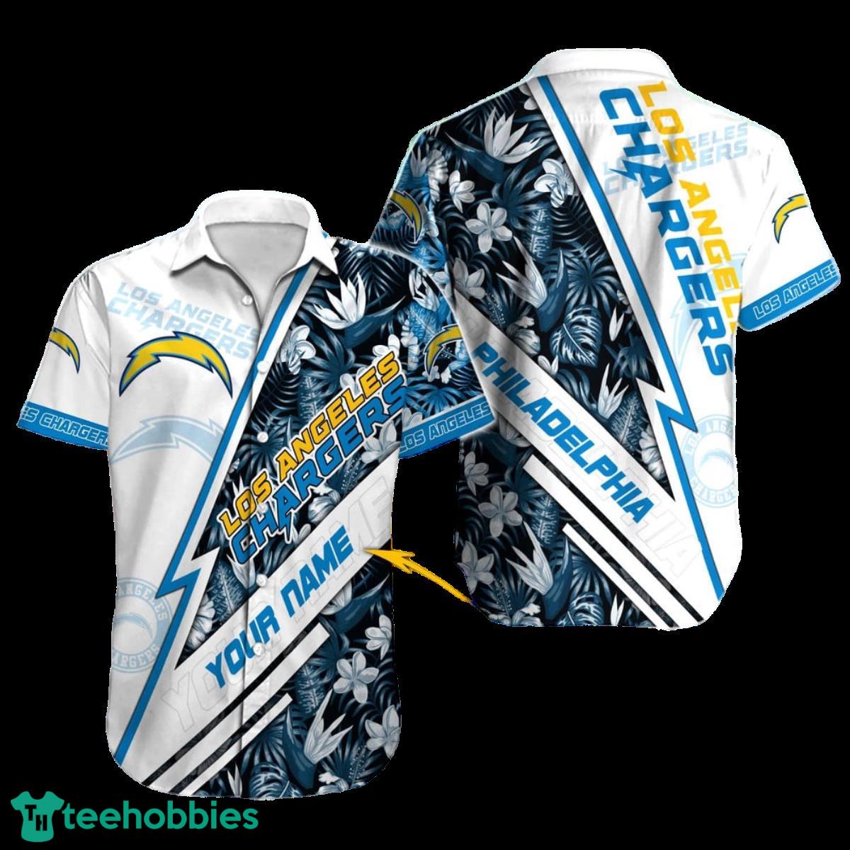 Los Angeles Chargers NFL Football Custom Name Hawaiian Shirt Special Gift For Men Women Fans Product Photo 1