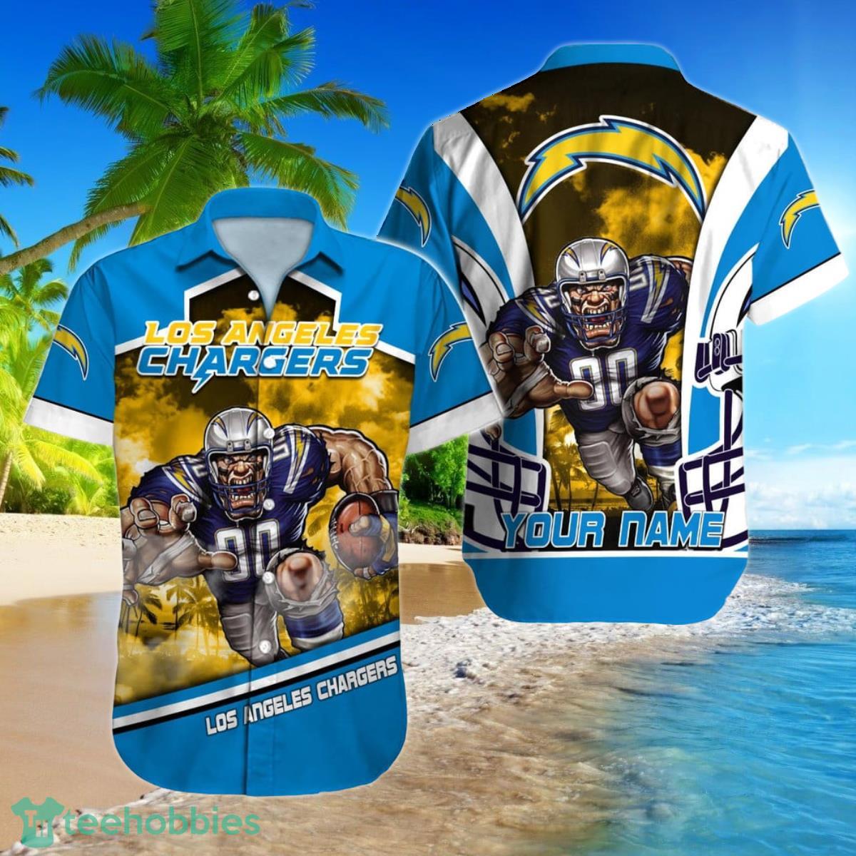 Los Angeles Chargers NFL Football Custom Name Hawaiian Shirt Special Gift For Real Fans Product Photo 1