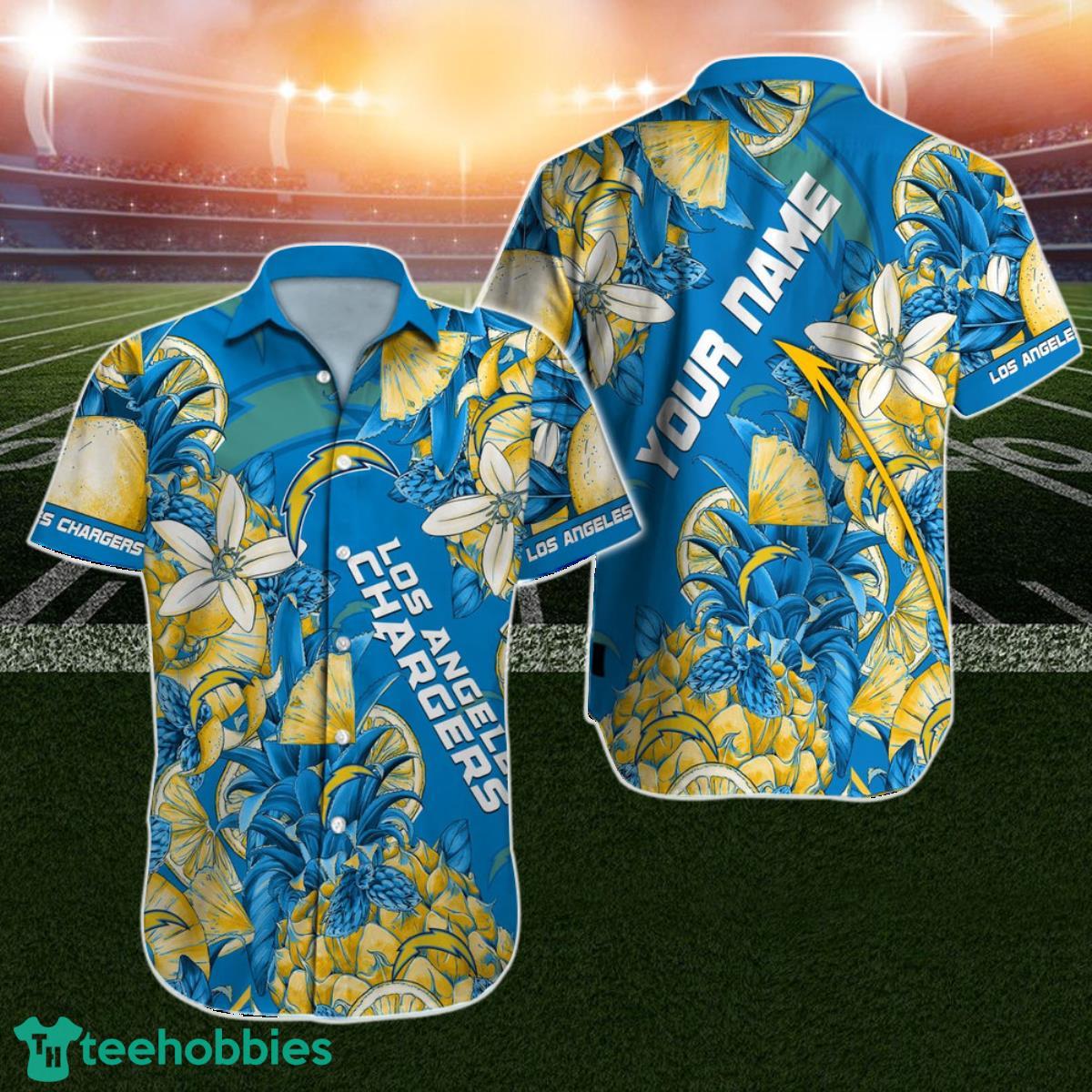 Los Angeles Chargers NFL Hawaiian Shirt Custom Name For Men Women Product Photo 1