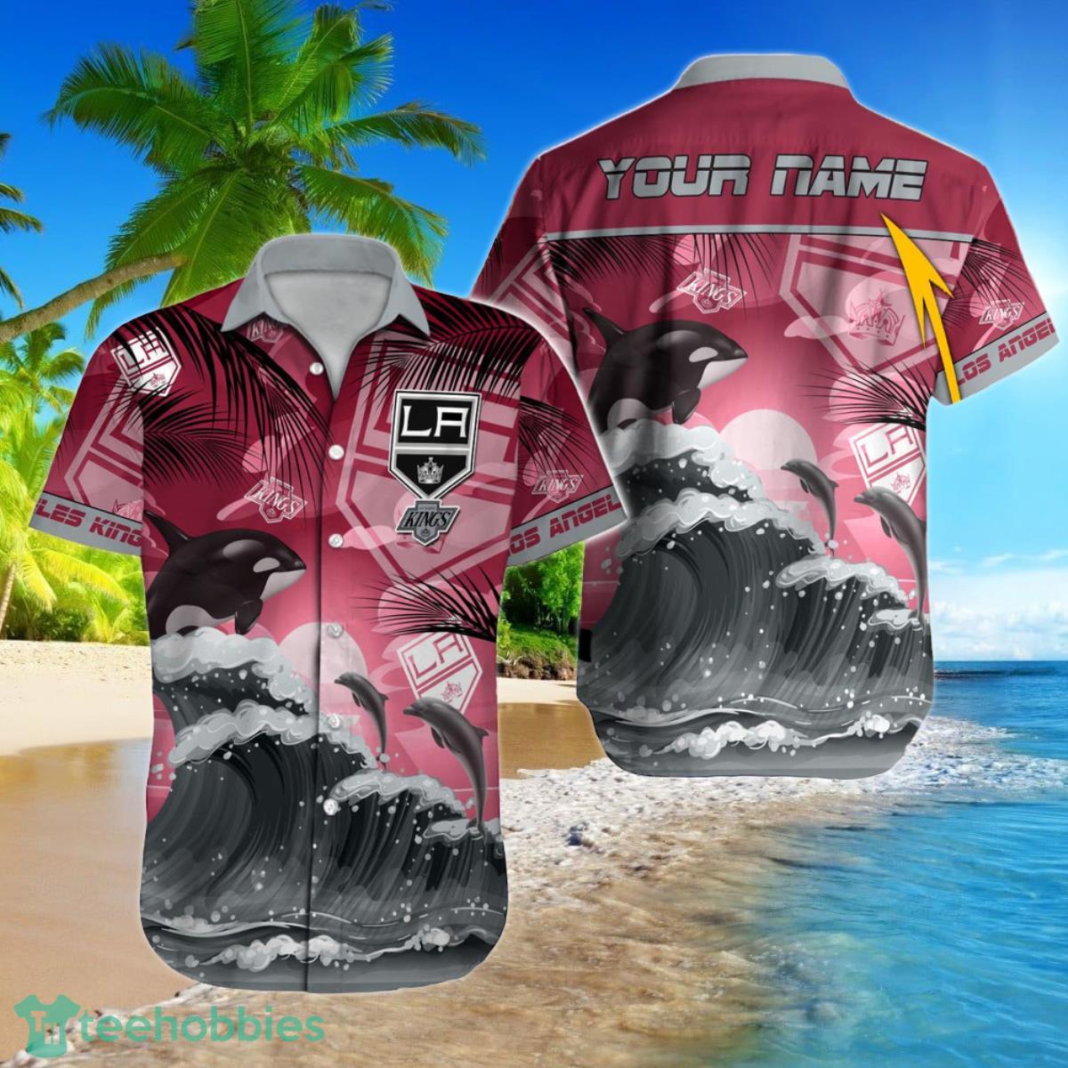 Los Angeles Kings NHL Hawaiian Shirt Custom Name Hawaiani Shirt Unique Gift For Real Fans Product Photo 1